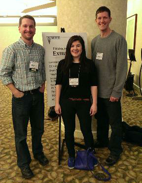 Brent Larson, Brianna Pinquoch and Pat Janike at AMTE