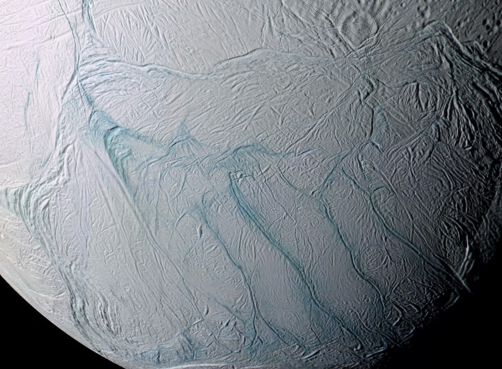 Image: http://apod.nasa.gov/apod/image/0603/enceladus_cassini_PIA07800c16.jpg