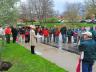 UNL's Eileen Bergt talks during an April 23 Arbor Day tree planting on East Campus. The event and a student-led tree planting on April 25 fulfill requirements for the Arbor Day Foundation's Tree Campus USA program. (Troy Fedderson | University Communicati