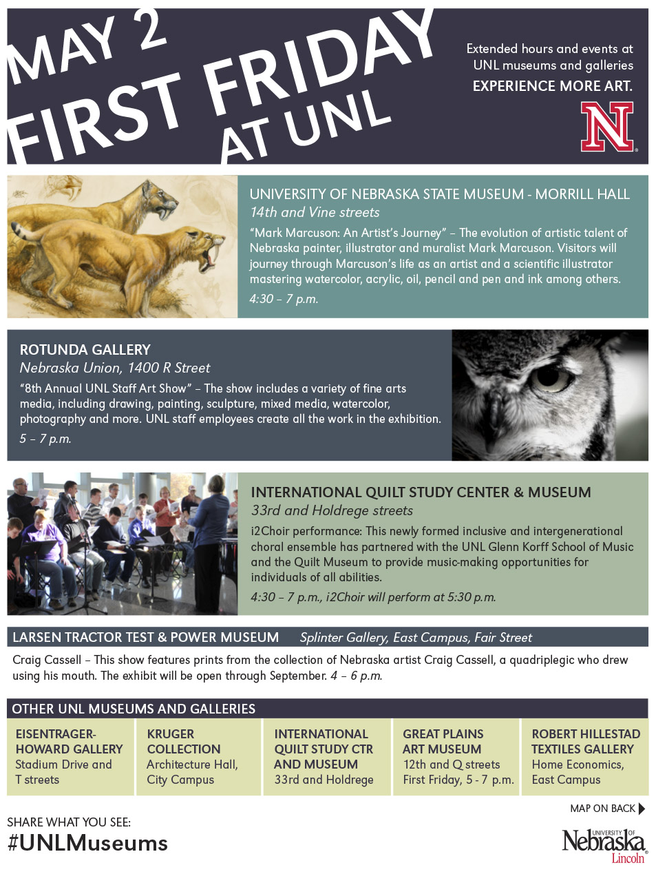 Museums across UNL's campus will offer special entertainment for First Friday.
