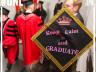 Jing Wen's mortar board contains great advice as everyone hurries to their places before Saturday's commencement. University of Nebraska-Lincoln undergraduate commencement. May 10, 2014.  (Photo by Craig Chandler / University Communications — at Pinnacle 
