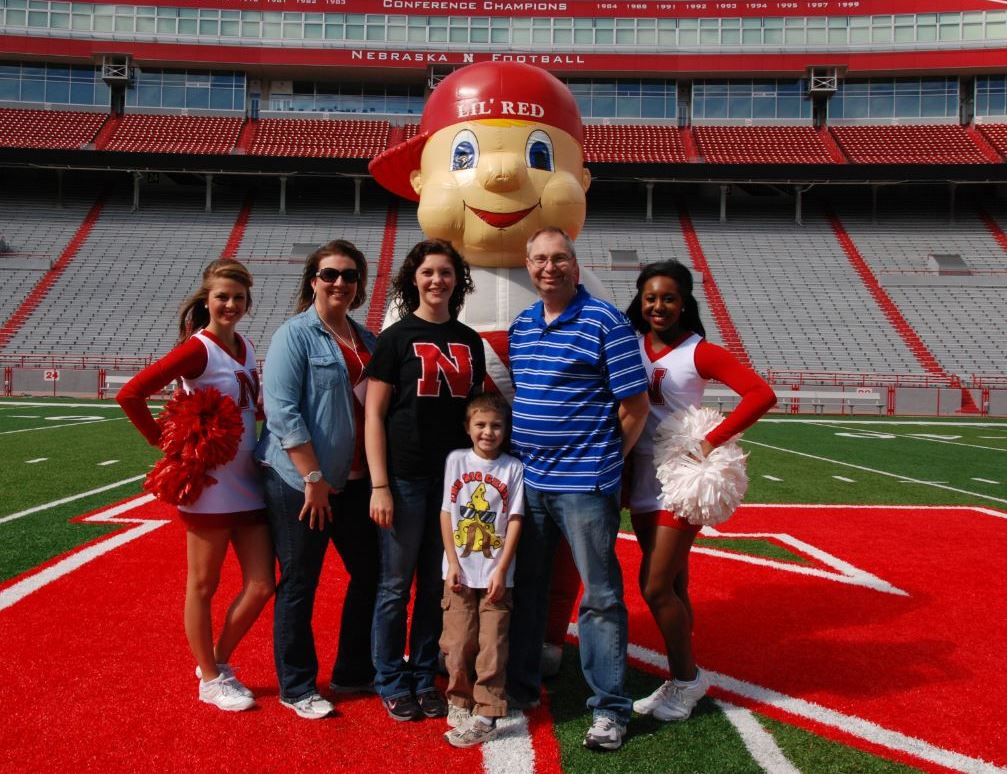 The Cottrell Family at UNL Parents Weekend 2013