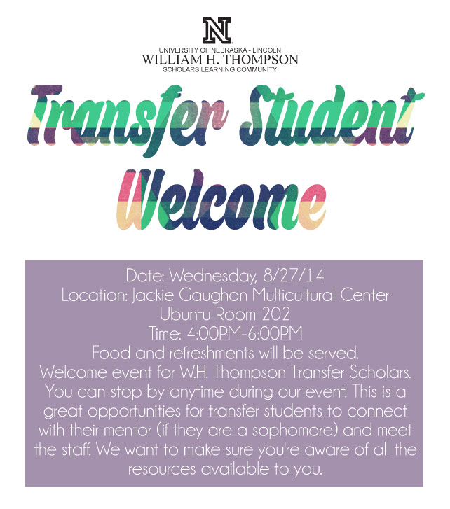 Transfer Student Welcome