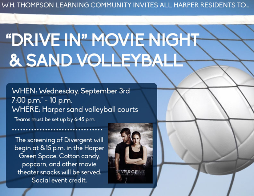 Sand Volleyball and Movie Night with W.H. Thompson Scholars