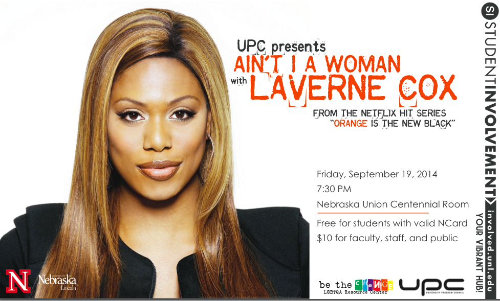 UPC Presents: Ain't I a Woman with Laverne Cox, Sept. 19