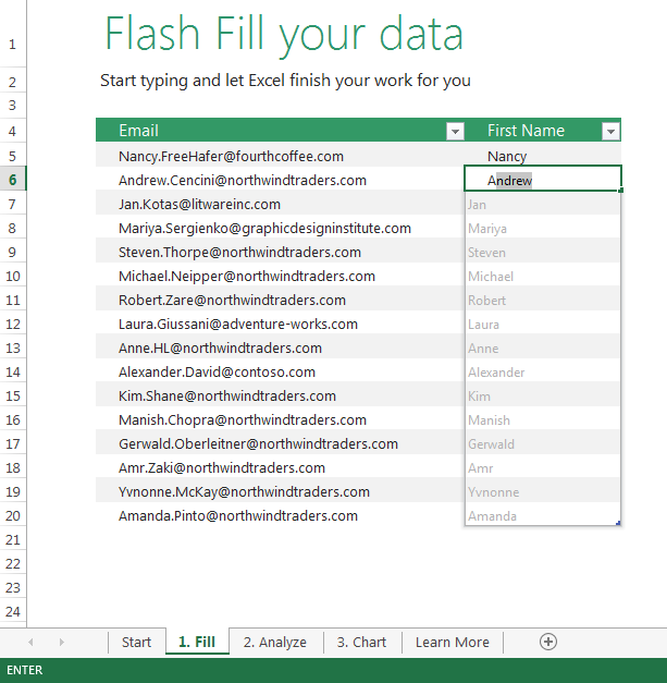 Tips, Tricks & Other Helpful Hints: Flash Fill Data in Excel