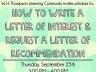 How to write a letter of interest and Request a Letter of Recommendation