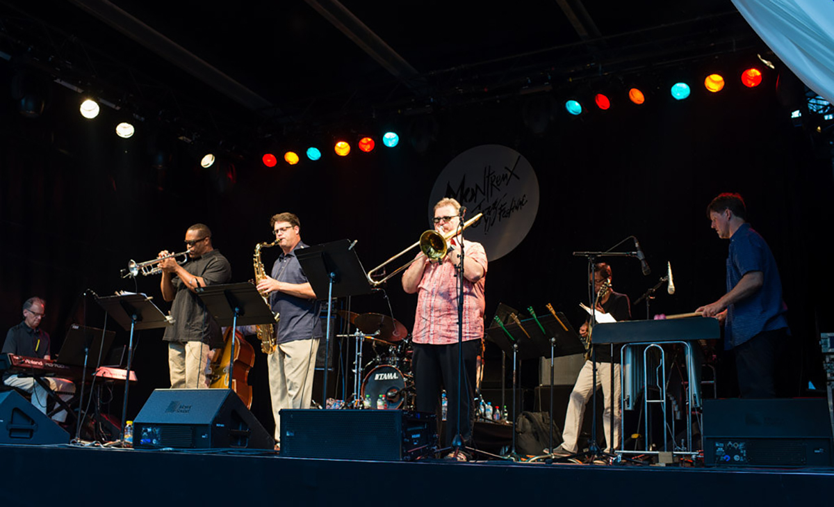 The UNL Faculty Jazz Ensemble performs at the Montreux International Jazz Festival. They will present music from their festival performance at their concert on Nov. 12 in Westbrook Rm. 119. Photo by Dominique Schreckling.
