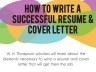 How to Write a Successful Resume & Cover Letter