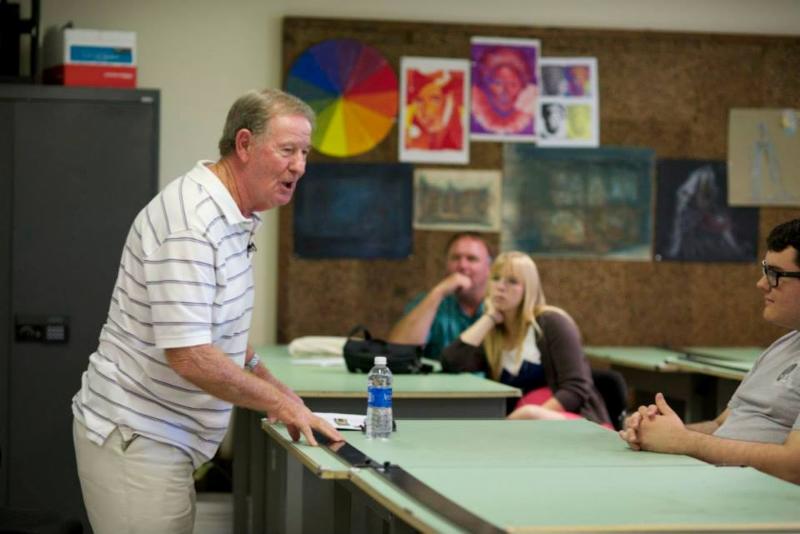 Prop Master Dennis Parrish visits Carson School, Announce