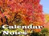 November Calendar Notes 