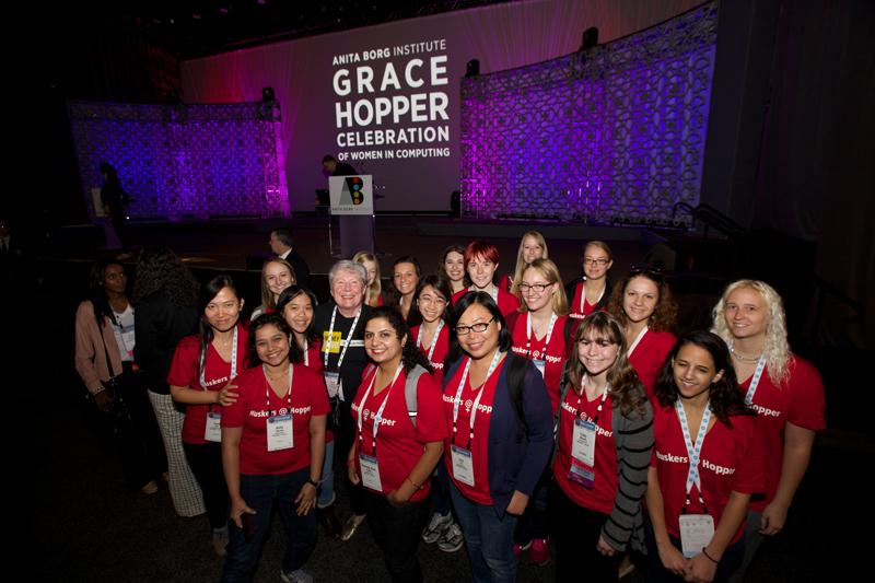 UNL students and professors from CSE at Grace Hopper