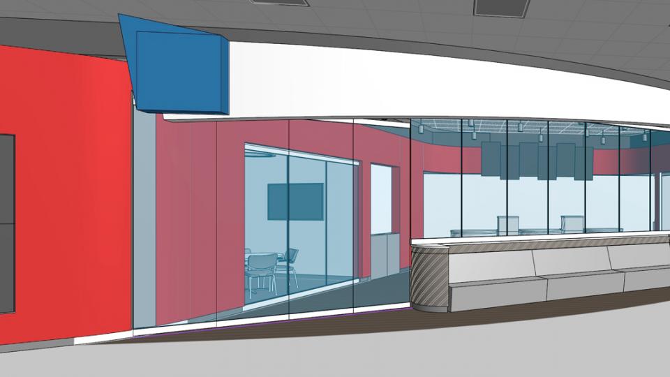 Proposed design for the new Union Bank and Trust branch in the Nebraska Union. The branch will open in March on the north side of the Nebraska Union. (Courtesy image)