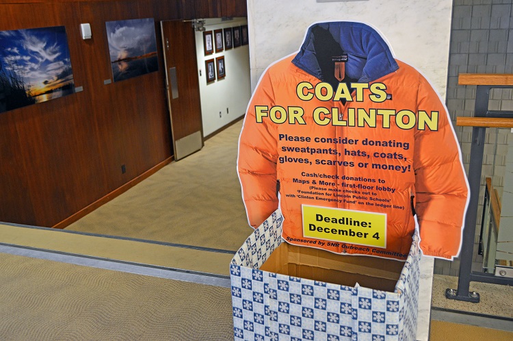 Now in its seventh year, SNR's annual "Coats for Clinton" drive continues to provide coats and winter gear to the students of Clinton Elementary, located at 1520 North 29th Street – just a few blocks away from SNR's home building, Hardin Hall.