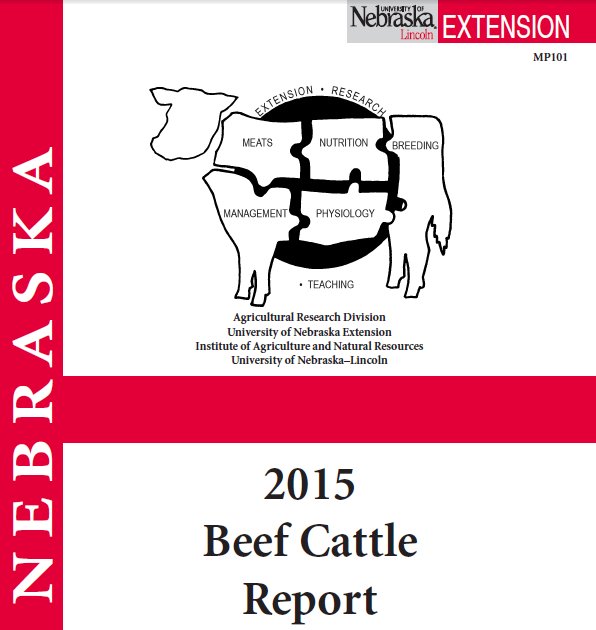 The purpose of this report is to give cattle producers, consultants, and extension personnel a research based decision making tool. 