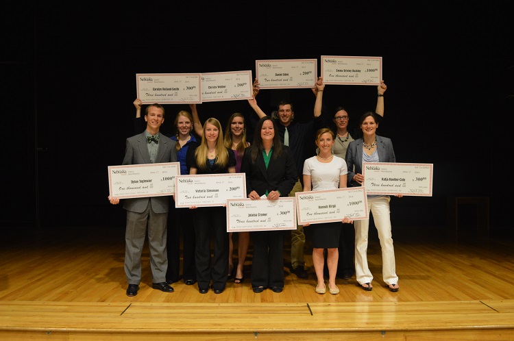 The winners of the 2014 inaugural SNR Elevator Speech Contest. (Mekita Rivas | Natural Resources)