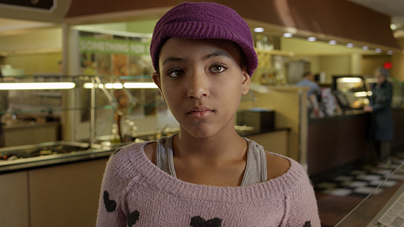 Actress Sayyidah Ali, who played Puddin' in a trailer shot at The Eatery in Lincoln Jan. 12.