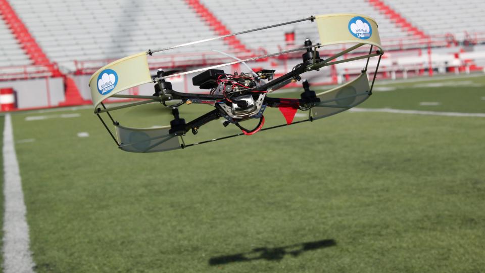 Aerial robot being developed in UNL’s NIMBUS Lab.