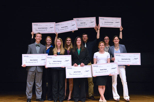 The winners of the 2014 SNR Elevator Speech Contest. (Mekita Rivas | Natural Resources)