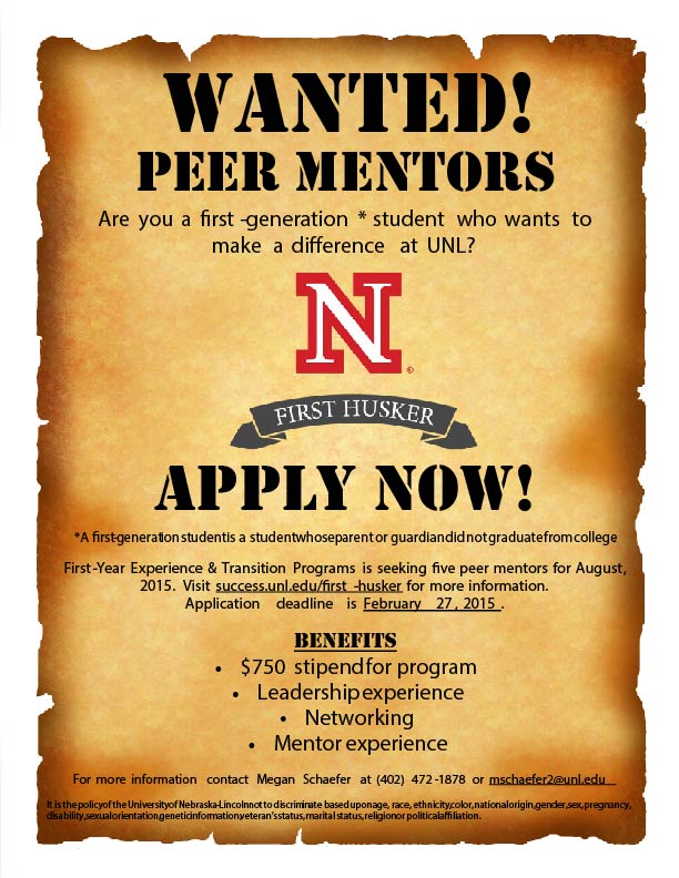 Peer Mentors Wanted