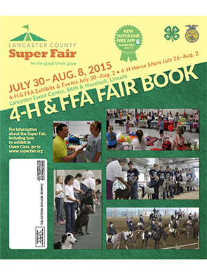 The Lancaster County 4-H & FFA Fair Book contains entry information for 4-H & FFA members exhibiting at the Super Fair.