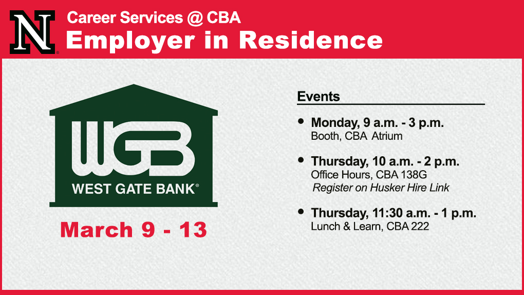 Employer in Residence: West Gate Bank