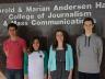 Scholarship students, Brent Bonfleur, Vanessa Daves, Madison Wurtele, and Joseph Hoile