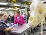 UNL students (from left) Courtney Schiller and Sara Santin discuss a dog skeleton during a veterinary anatomy course held in the fall semester. Construction of a new $44.6 million veterinary diagnostics center will benefit students studying veterinary med
