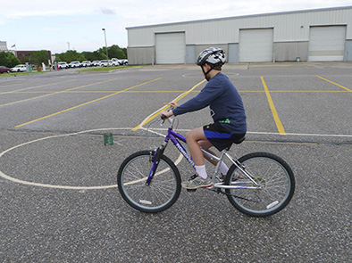 There are two parts of the 4-H Bicycle Safety Contest. In the bicycle skills events, 4-H’ers maneuver through several designated courses to test their riding skills and safety.