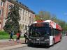 An intercampus bus makes a stop outside the Nebraska Union on April 29. UNL has worked with StarTran to add two new bus routes, connecting City and East campuses with Nebraska Innovation Campus. 