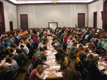 Nebraska high school students take the PROBE 1 test as part of UNL's Math Day. 