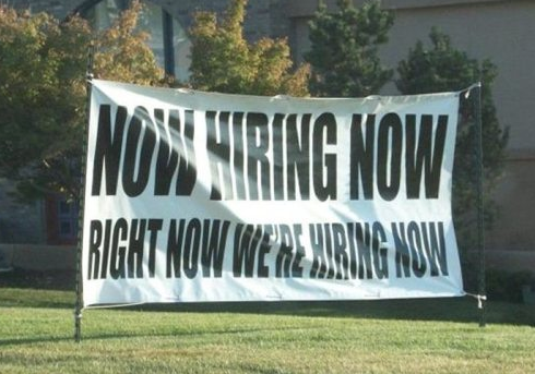 Now Hiring Now!