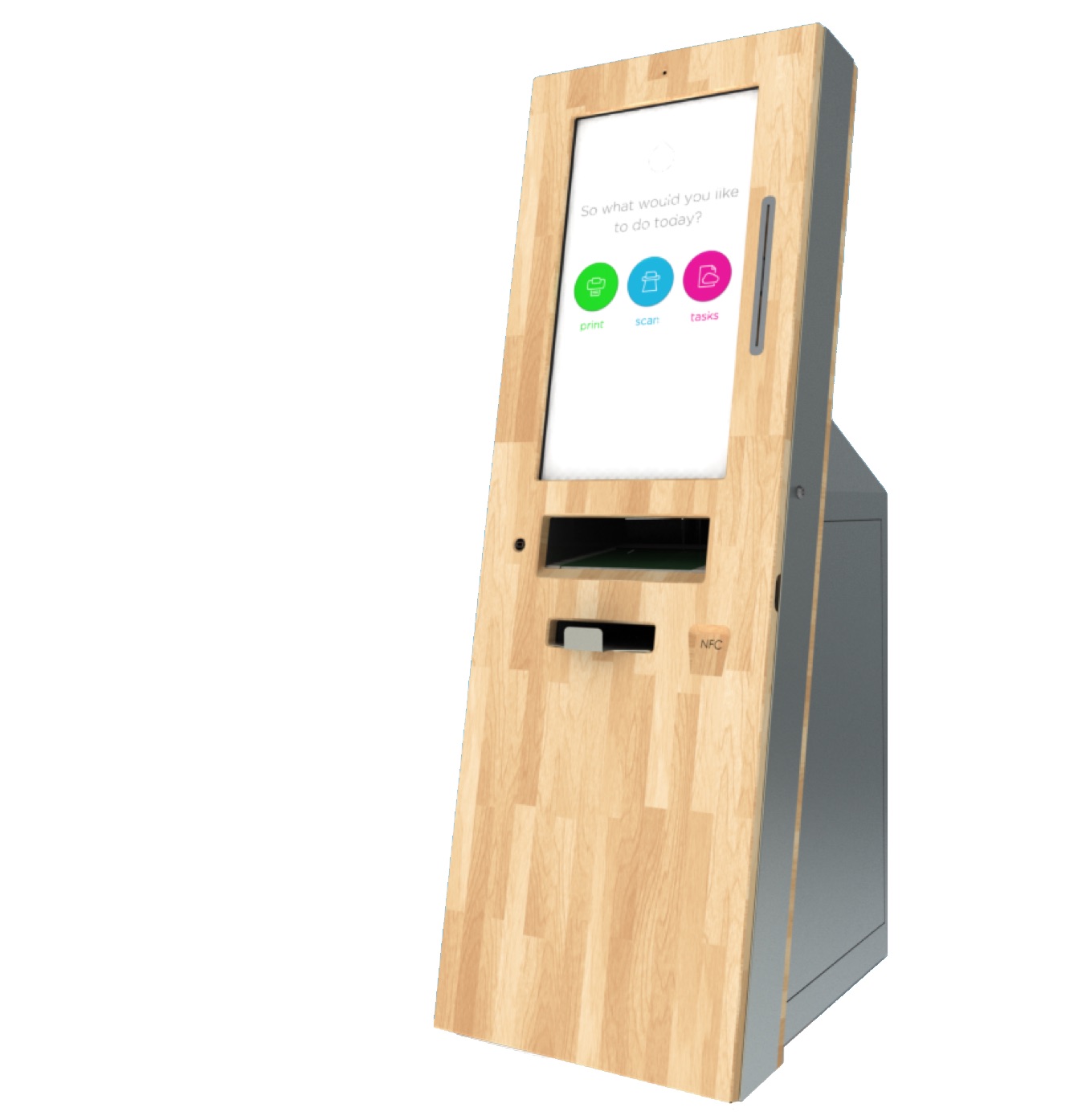 Kiosks are located across campus