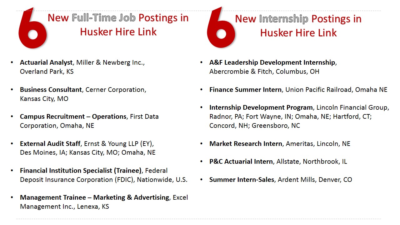 Internships and Jobs