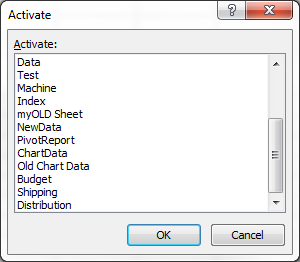 Tips, Tricks & Other Helpful Hints: Displaying a Popup List of Sheets in Excel