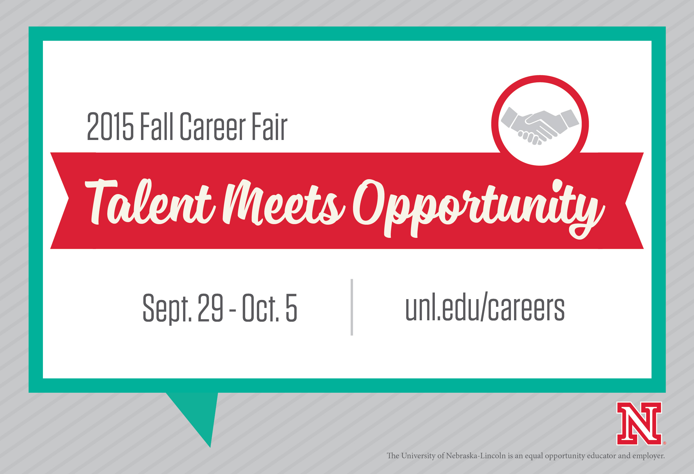 Attend the Fall 2015 Career Fairs, Sept. 29 - Oct. 5.