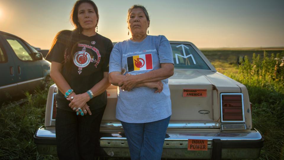 Marcy Gilbert (left) and Madonna Thunder Hawk (right) with Dr. Elizabeth Castle and Christina D. King will present "Indigenous Women Behind and in Front of the Camera: The Making of 'Warrior Women'" for the third annual Hubbard Lecture Oct. 1.