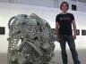 Ryan LaBar with “Made in China,” wheel thrown porcelain, 52” x 47” x 30”.
