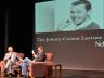 Pat Hazell (right) with Johnny Carson School of Theatre and Film Director Paul Steger at the Carson Lecture on Sept. 25.