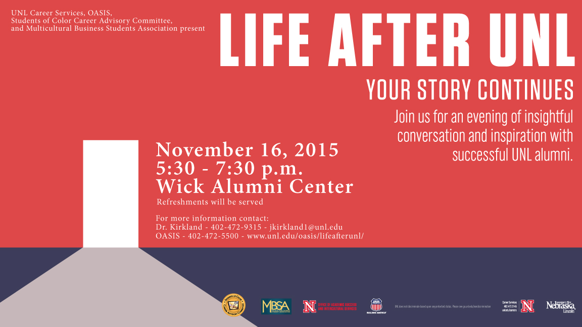 Life After UNL event happening Nov. 16. 