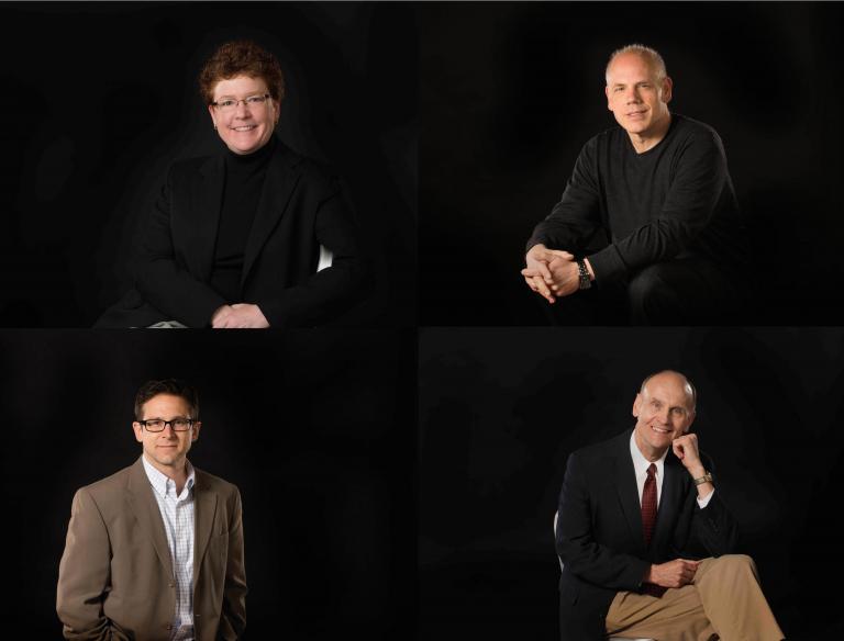 (Clockwise from top left):  Carolyn Barber, William Shomos, Glenn Nierman and Robert Woody.