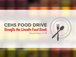 CEHS Food Drive December 3-15