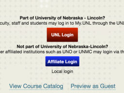 A new display will take users to the UNL CAS login