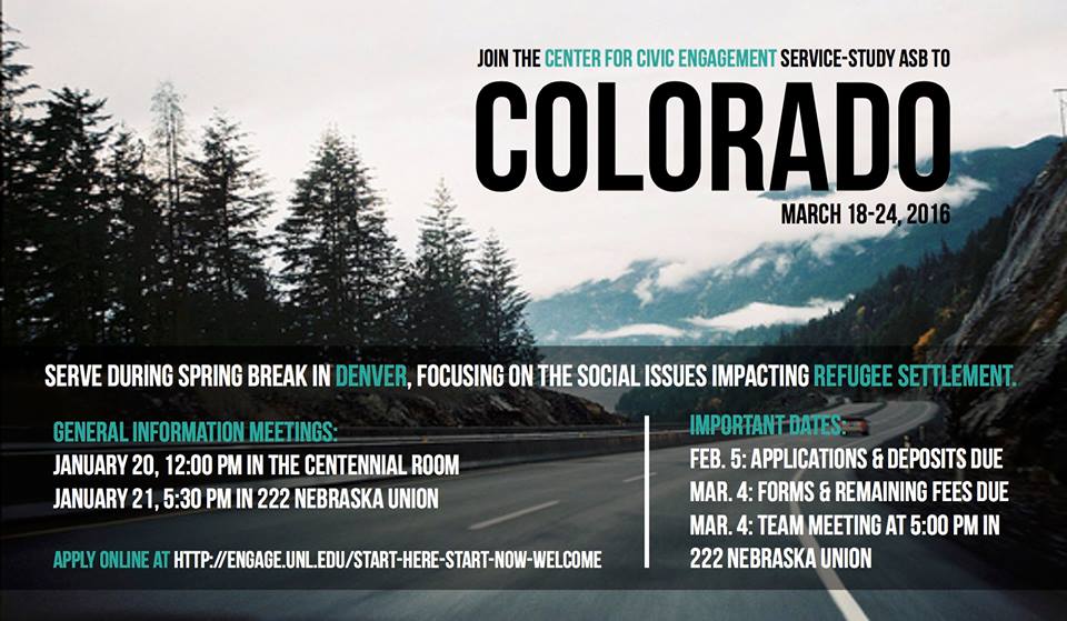 Spend time in the mountains on our Spring Break ASB to Denver