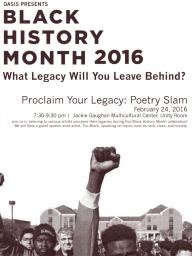 OASIS Black History Month Poetry Slam