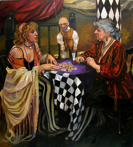 Jim Cantrell, "The Psychic and her Assistant," 46" h x 42" w. 