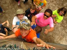 On the T.R.U.S.T. course, youth learn to work as part of a team while working through obstacles.