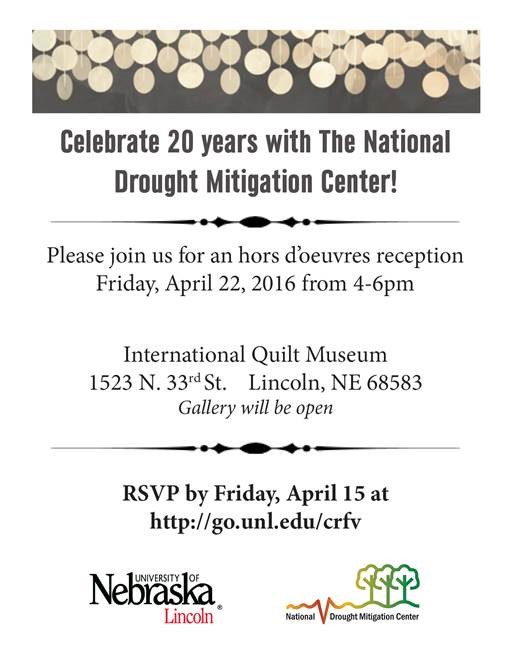 National Drought Mitigation Center 20 year celebration
