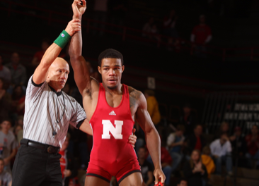 165-pound senior Jordan Burroughs gets the win.