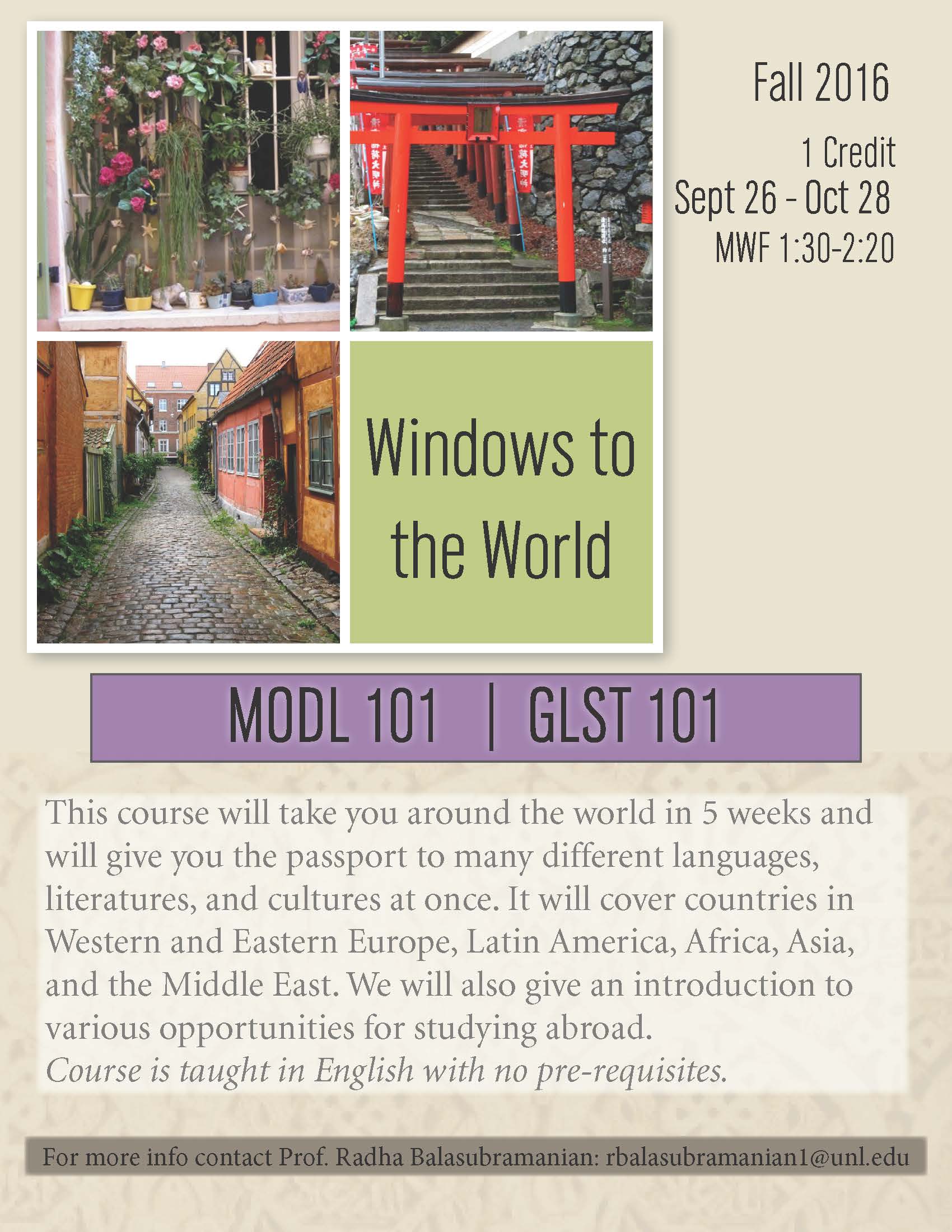 GLST 101: Windows to the World